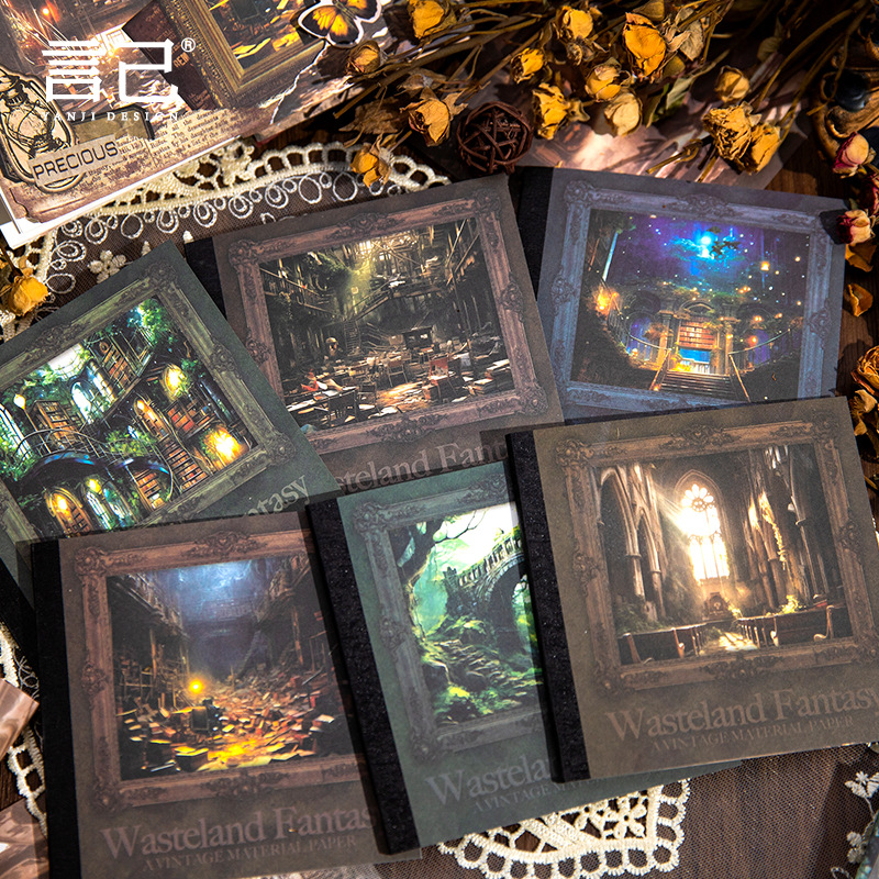 Vintage Junk Journal Scrapbooking Paper - ورق مادة طراز مستقبلي عتيق ،