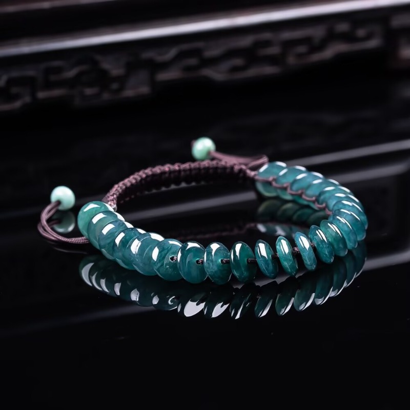 Beading - سوار من خرز الأباكس الطبيعي الأزرق