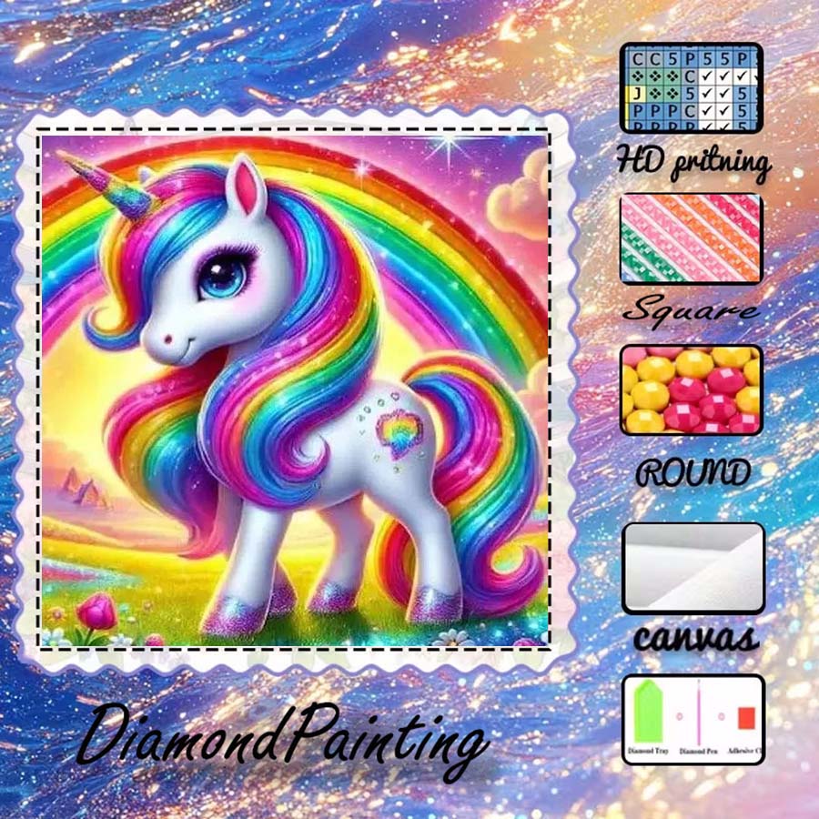 5D Diamond Painting Kit Full Drill - قطعة واحدة من قماش الفلوكنج ثلاثي