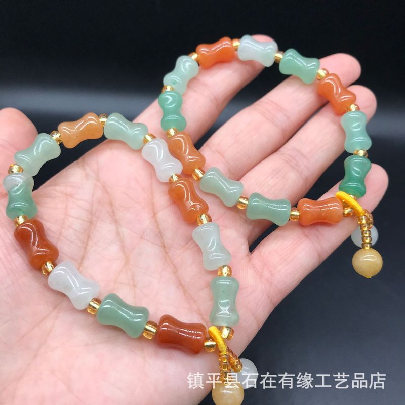 سوار مجوهرات من خرز اليشم ثلاث - مراجعة Beading وسعره
