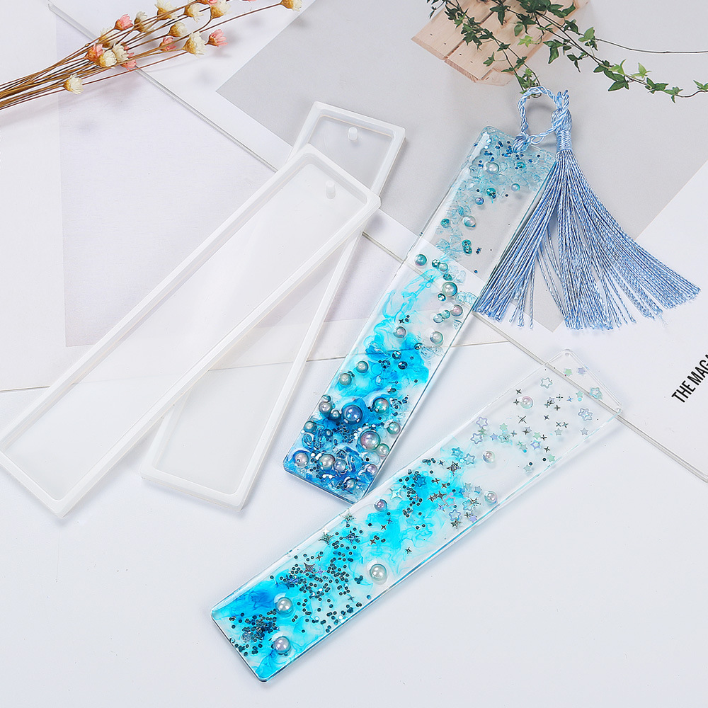 قالب سيليكون جديد شفاف مستطيل  - مراجعة Silicone Epoxy Resin Molds Set وسعره
