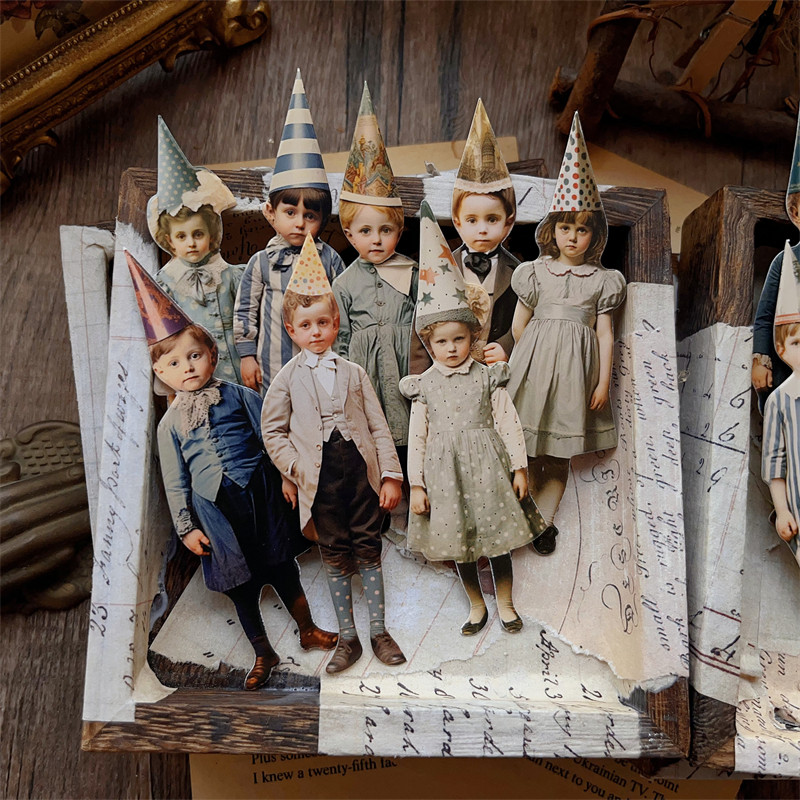 15 قطعة من دمى الورق الكرتونية - مراجعة Vintage Junk Journal Scrapbooking Paper وسعره