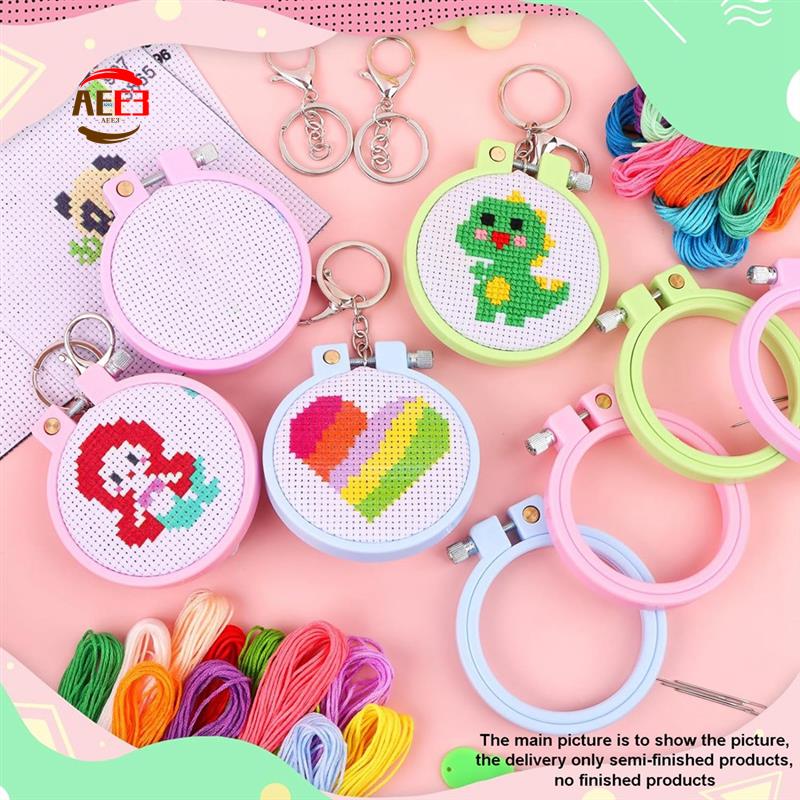 AEE3-6Pcs مختوم عبر عدة خياطة  - مراجعة Cross Stitch Stamped Kits Beginners وسعره