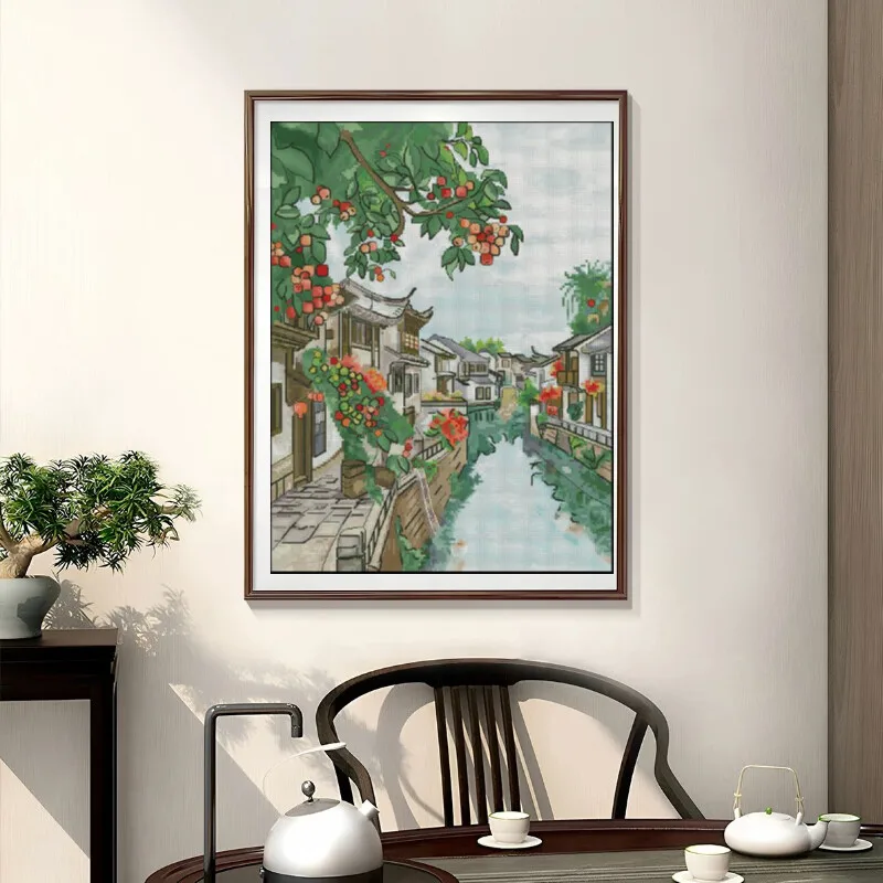 [CC904-مدينة الماء جيانغنان] م - مراجعة Cross Stitch Stamped Kits Beginners وسعره