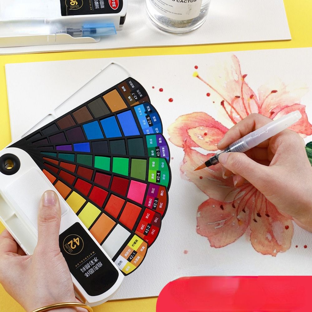 مجموعة ألوان مائية قابلة للطي  - مراجعة Watercolor Paint Set Solid Pigment وسعره